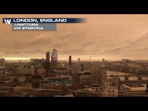 Hurricane Ophelia Creates Red Skies Over England