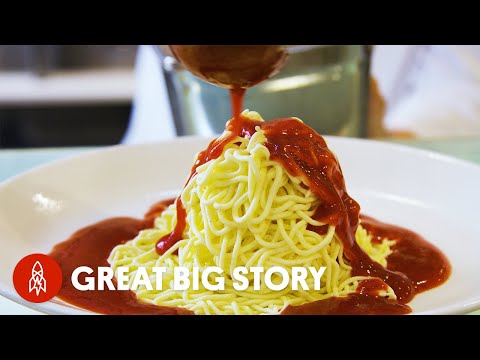 Eating Spaghetti Ice Cream in Germany
