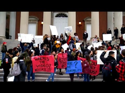 Syracuse University students protest &quot;extremely racist&quot; fraternity video