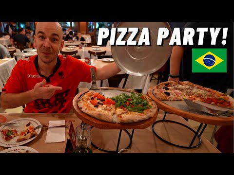 Can&#039;t believe we found the WORLD&#039;s BEST PIZZA in BRAZIL! 🇧🇷