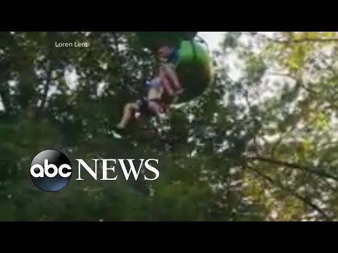 Teen&#039;s fall from Six Flags &#039;sky ride&#039; captured on video