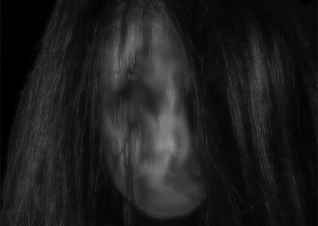 A depiction of the faceless woman, Mujina