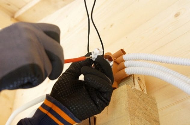 Rubber gloves and tools