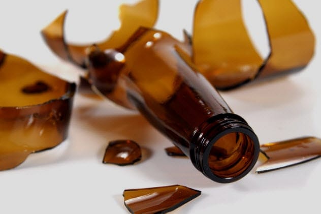 Broken beer bottle