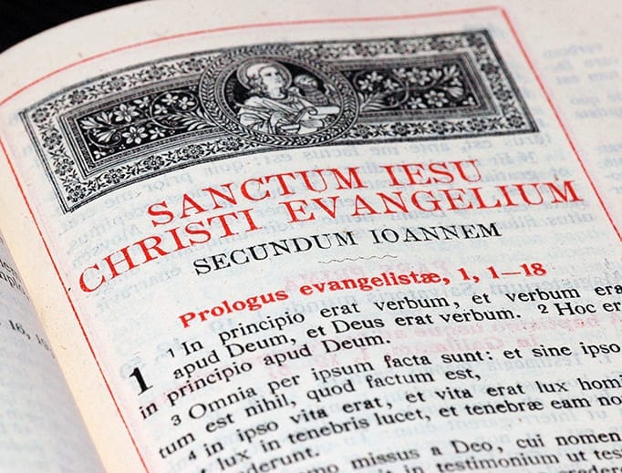 An old, leather-bound Bible