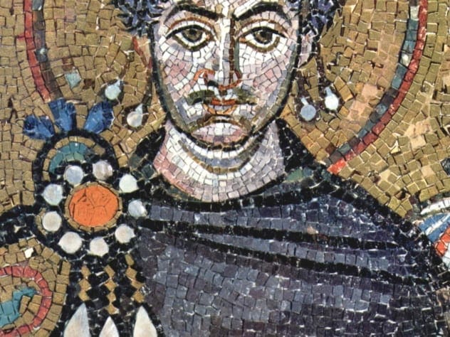Emperor Justinian wearing Tyrian purple