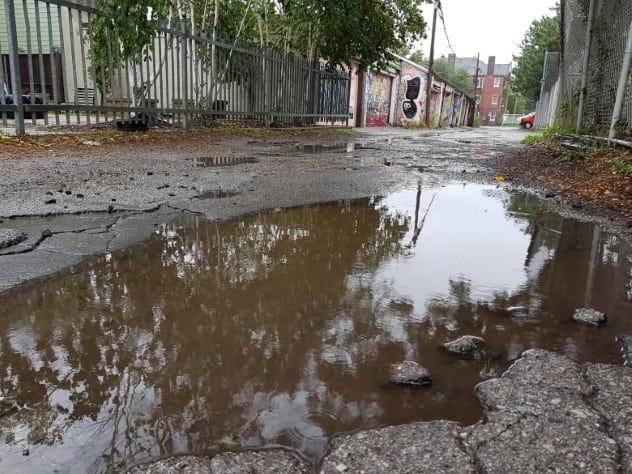 Kensington Market pothole lane