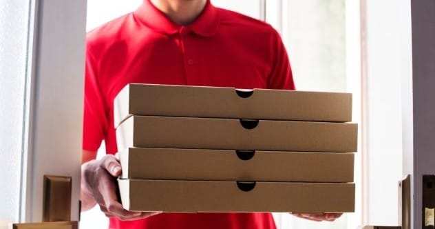 delivered pizza