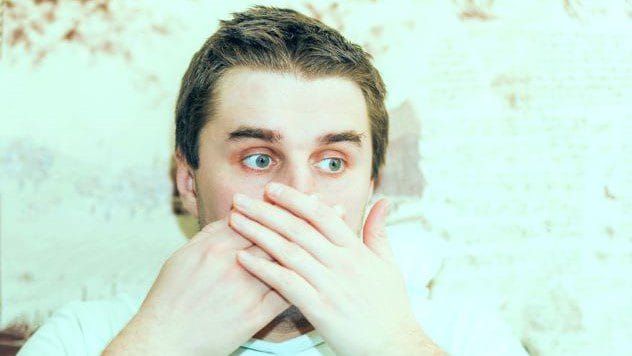 man with injured nose