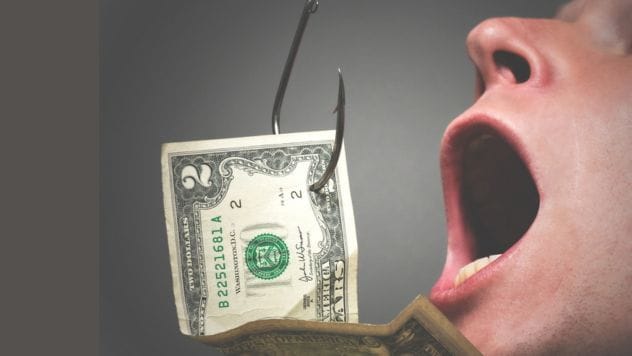 A conman with a sly look.