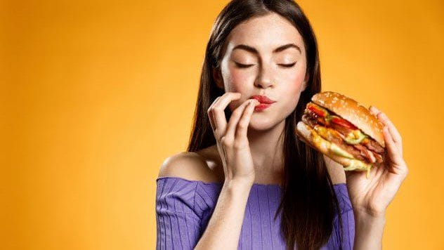 A delicious-looking burger.