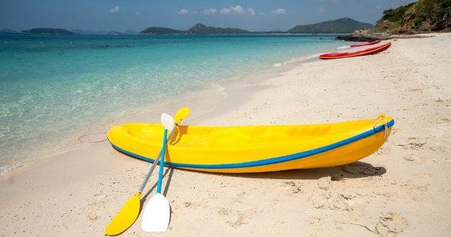 yellow canoe