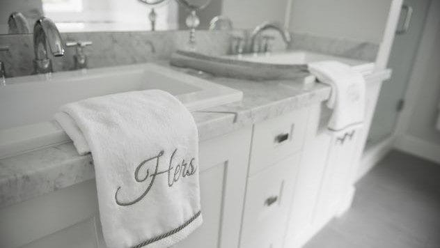 Towels hanging