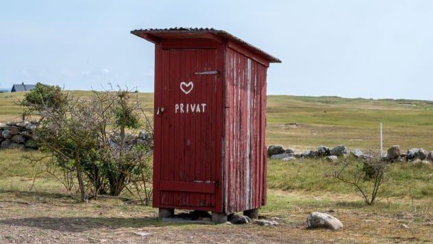 An old outhouse in the countryside.
