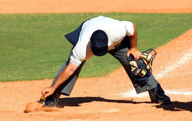 Umpire at a baseball game