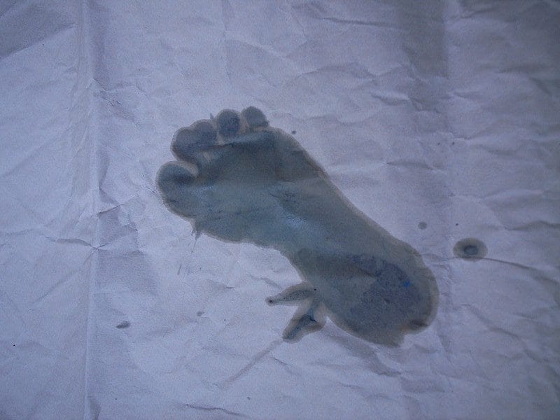 Footprint on the vault door