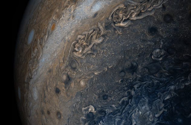 Detailed view of Jupiter's surface