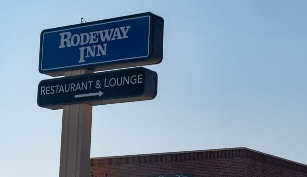 Exterior of a Rodeway Inn