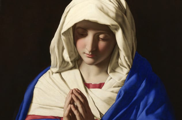 Virgin Mary's blue cloak