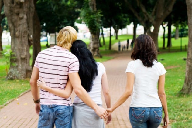A person conflicted between love interests