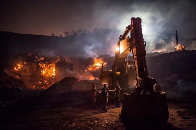 Coal mine fire in Jharia