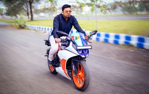 Man Riding Motorbike