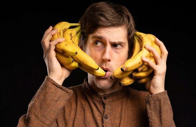 A bunch of bananas representing excitement or craziness.
