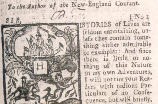 Portrait of Benjamin Franklin, known for his wit and pranks