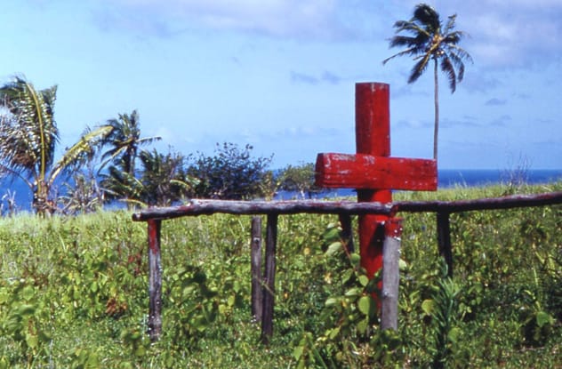 Tribal representation of John Frum, a figure worshiped in a cargo cult