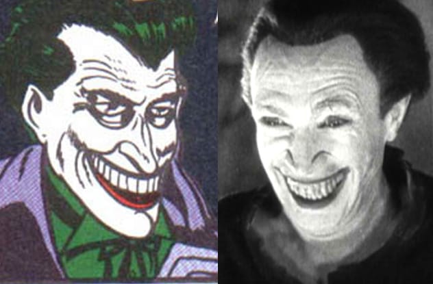 The Joker and Conrad Veidt in The Man Who Laughs