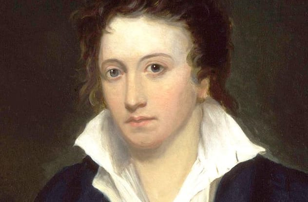 Portrait of poet Percy Bysshe Shelley, who had a mischievous youth