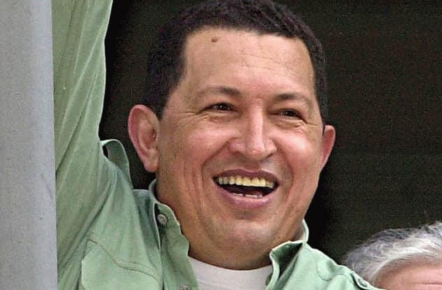 Image of Hugo Chavez, former Venezuelan president, often depicted in a saintly manner