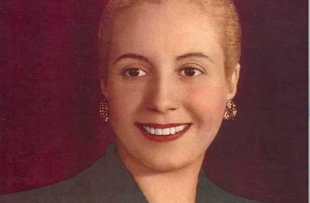 Eva Peron, former First Lady of Argentina, whose image is often seen in shrines