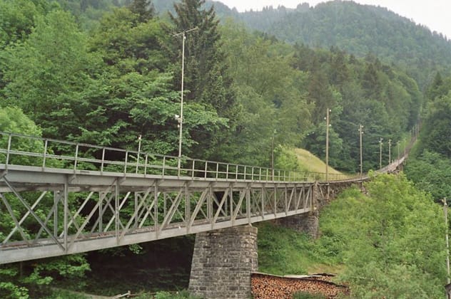 The Niesenbahn Funicular Service Stairway an incredibly long staircase in Switzerland