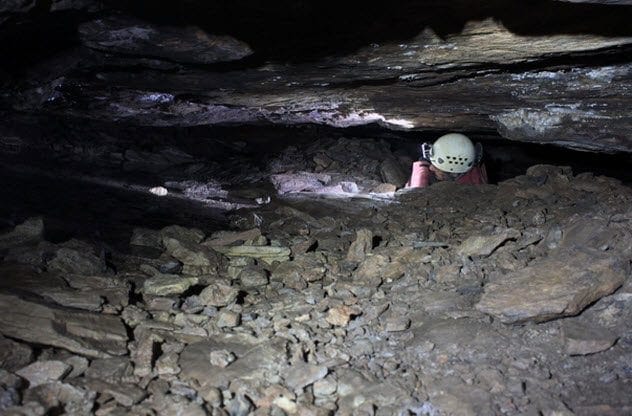 Entrance to the ancient silver mines of Thorikos