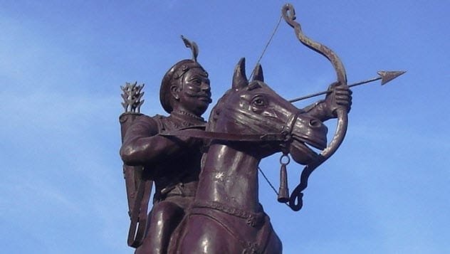 Illustration of Prithviraj Chauhan, Indian king and warrior