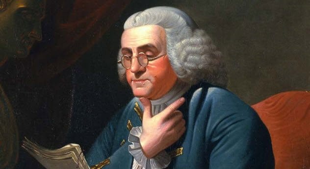 Benjamin Franklin advocating for alphabet reform