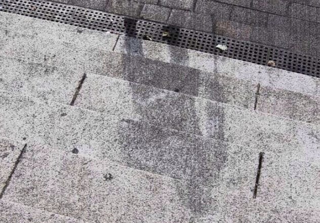 Shadows after nuclear blast