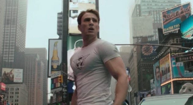 Steve Rogers in Times Square