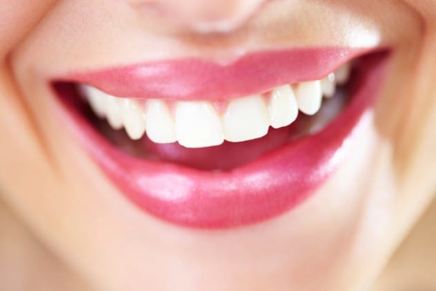 Close-up of a person's genuine, happy smile