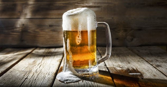Pouring a beer