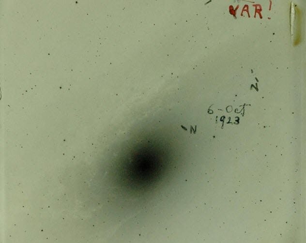 Image of Edwin Hubble's VAR! plate