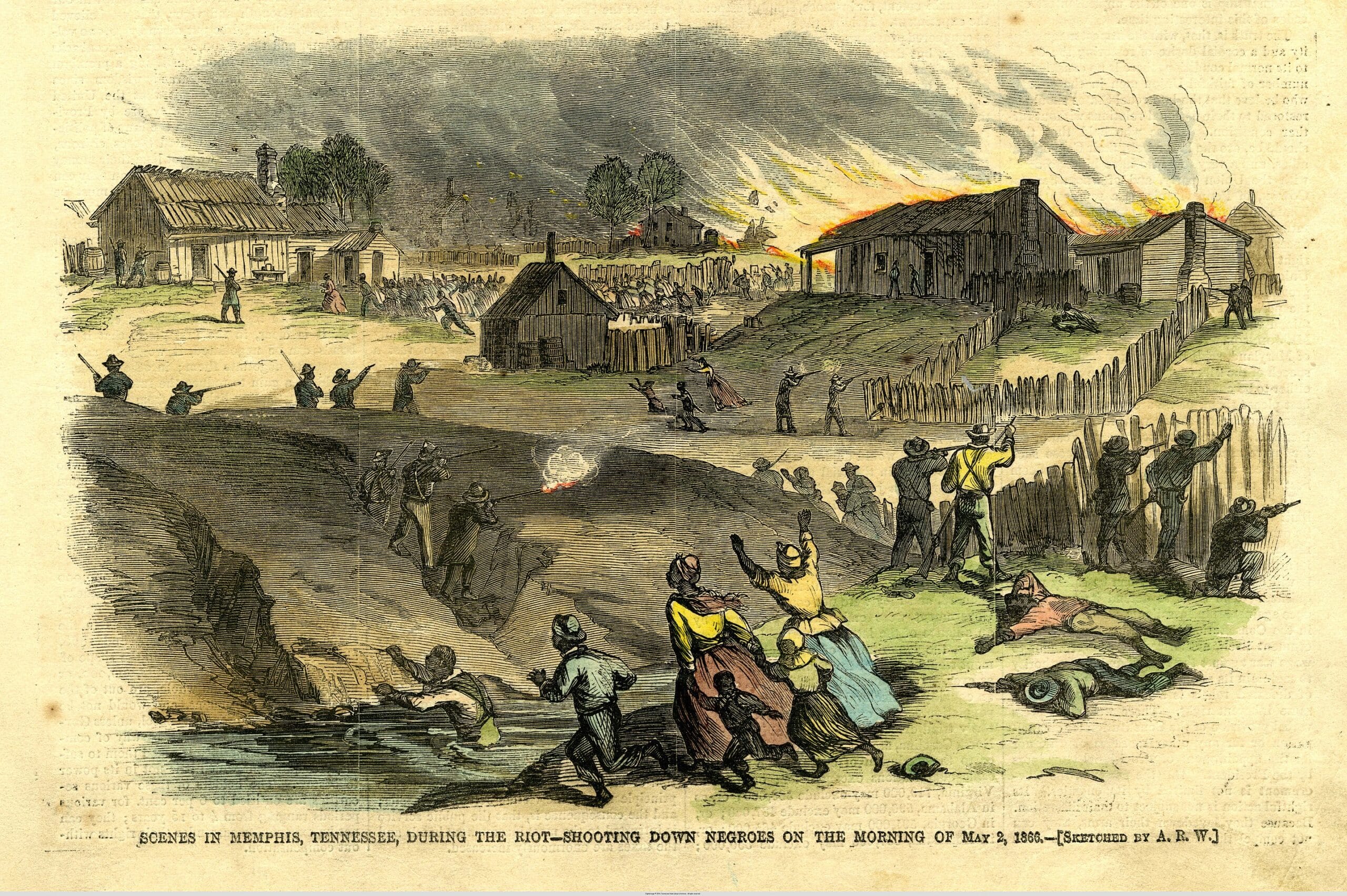 Black Americans attacked in Memphis Riot of 1866