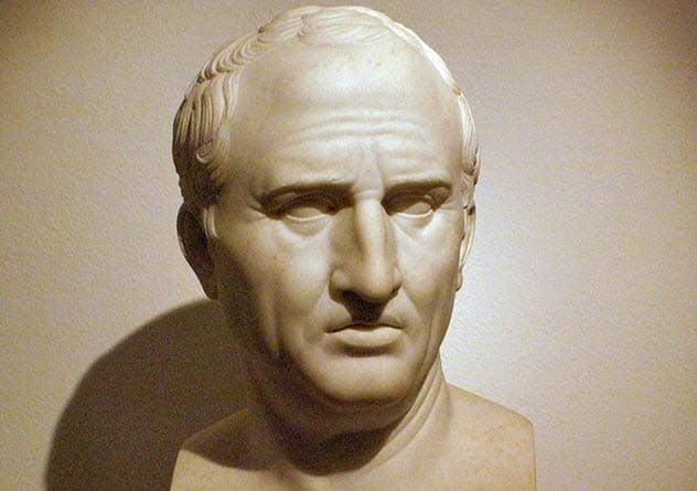 Bust of Cicero, Roman statesman and orator