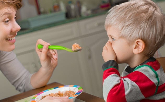 Child being a picky eater