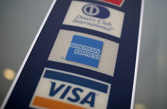 A collection of various credit and debit cards fanned out