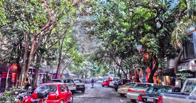 Amberes Street in Zona Rosa, Mexico City