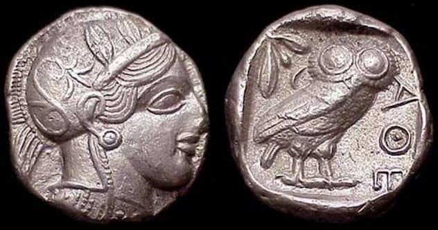 Ancient Athenian silver coins