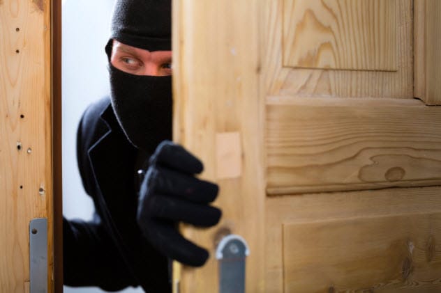 Burglar in house