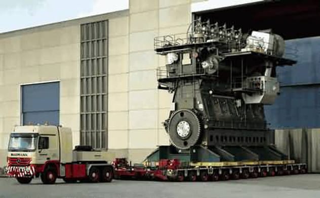 The Wartsila-Sulzer RTA96-C, the world's largest and most powerful reciprocating engine